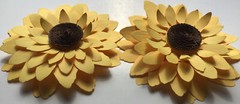 Paper Flowers Wedding Party Nursery Wall Decor Shower Yellow Sunflowers 2 Pieces