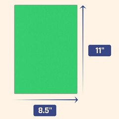 24 Pieces, 85 lb (230 gsm) – Green Cardstock, Thick Heavy 24