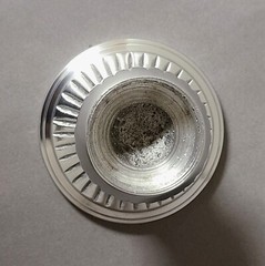 Compote Bowl 6″D 5.75″Hi Set/2 Polished Aluminum Fluted Pedestal FREE SHIPPING