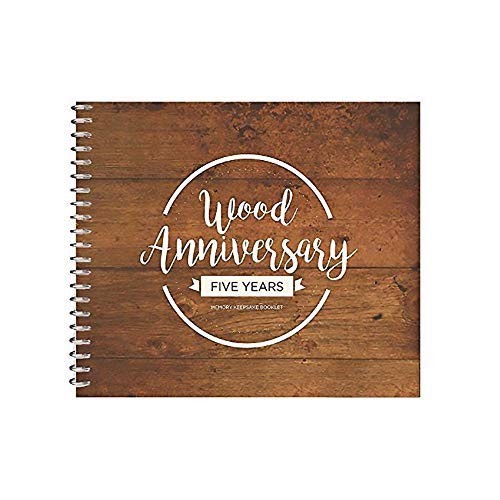Unique First Wedding Anniversary Memory Book with Stickers and A Matching Card –