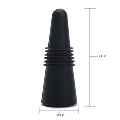 OHMAXHO Wine Stoppers (Set of 5), Silicone Bottle stopper 5 pack Black