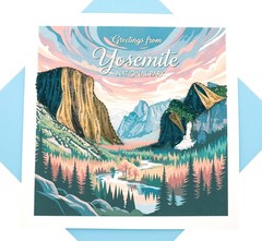 Greetings from Yosemite, Quilling Card 3D – Unique Dedicated Handmade, Design…
