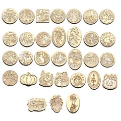Brass Sealing Wax Stamp Halloween Series Wax Seal Stamp for Cards Decorations