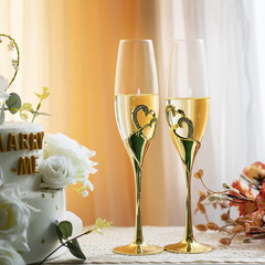 Wedding Champagne Goblets Toasting Flute Glasses for Bride and Groom Creative De