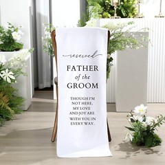 Reserved Wedding Memorial Chair Sign with Love from Heaven Cotton Linen Memor…
