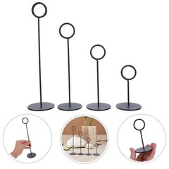 4Pcs Black Wedding Table Card Holders with Easy Maintenance and Sturdy Design