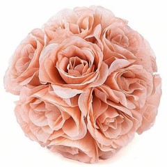 2 DUSTY ROSE 7″ Silk Roses Flowers Kissing Balls Wedding Events Centerpieces