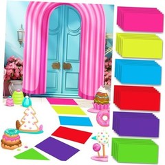 Colorful PVC Floor Stickers Candy Donut Theme Land Runway 16.1 x 10.2 Inch 30