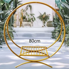 Round Metal Flower Stand Wedding Load 5kg Decoration Stand Spacious Display Area