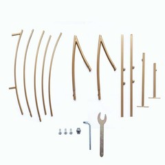 6.5 ft GOLD Metal Crescent Moon Wedding Arch BACKDROP STAND Party Decorations