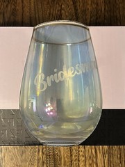 Bridal Party Etched Stemless Wine Glasses – Maid of Honor and Bridesmaid Gifts