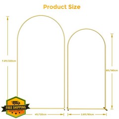 Hzdeying Gold Wedding Arch 7.2FT+6FT