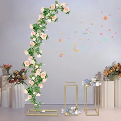 GOLD Metal Wedding Stand For Wedding Events Party Rectangular+Arch 3pcs