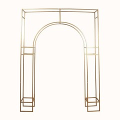 7 ft GOLD Metal Rectangular Wedding ARCH in Arc de Triomphe Style Party Events