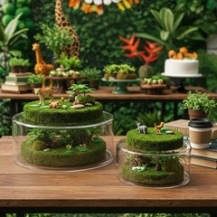 Clear Fillable Cake Stand Set for Parties, 3 Sizes
