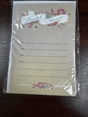 Hallmark Bridal Shower Invitations 10ct Fill-In w/ Envelopes Beige NCW8882
