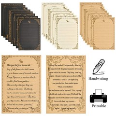 FOCCTS Antique Stationary Paper and Envelopes Set, 96 Sheets Vintage Assorted