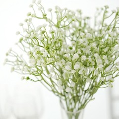 WHITE 3 Bushes 14″ Faux Baby Breath Artificial FLOWERS Party Events Decorations