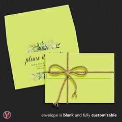 A7 Envelopes, 5 1/4″ x 7 1/4″, Ultra Lime, Square Flap, 24w (90gsm), 100 Qty
