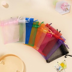 50 Pcs Organza Bags Mix Color 3×4 Inch, Small Gift Bags Goodie Bag for Jewelry C