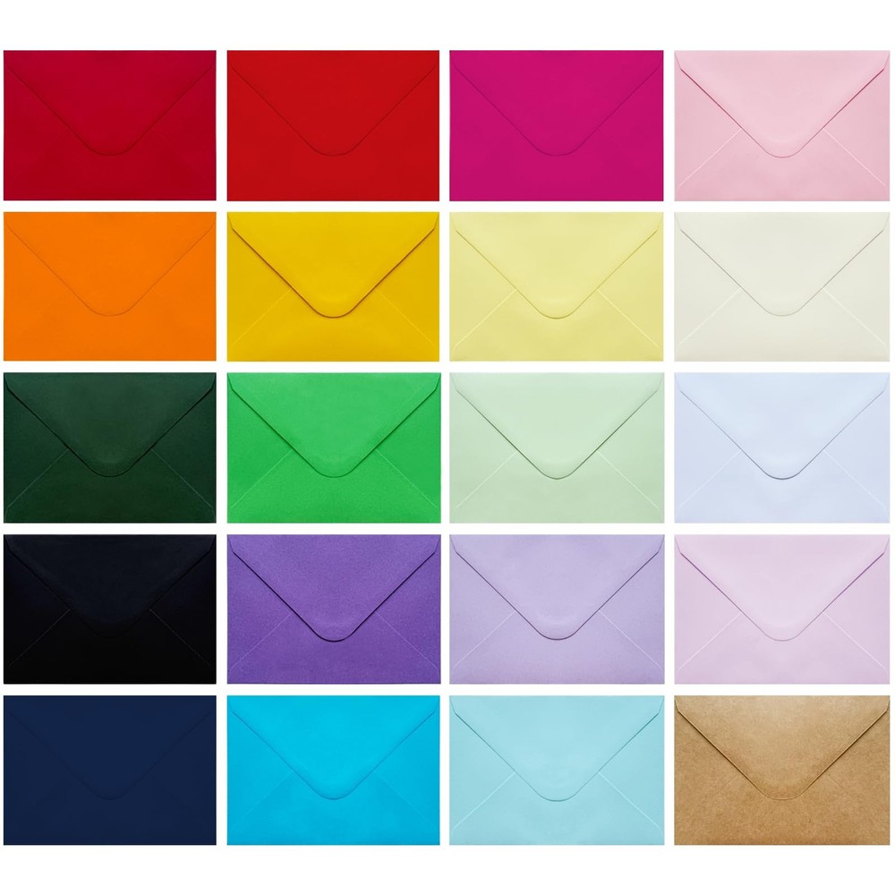 60 Pack Colored Envelopes 4×6, Self Adhesive A4 4.5 x 6.37 inches