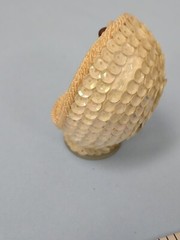 Vintage 1950s 60s Wedding Bride Diorama Sequin Egg Handcrafted