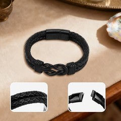 Mikovivi To My Son Bracelet, Leather Braided Bracelet from Mom Dad Love