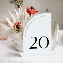 10 Pack Blank White Half Arch Acrylic 5×7 In Wedding Table Signs With Base