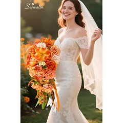 Silk Rose Bouquet Wedding Decor Faux Flowers Handcrafted Bridesmaid Gift New