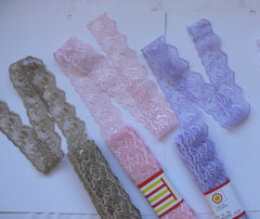 Organza Embroidered Lace Edge COFFEE 40mmWide 9 Metre Length Sunrise ch134 FLT1