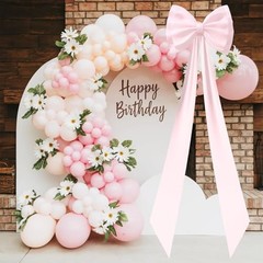 Giant Bow Decoration,78×18 Inch Big Bows Giant Ribbon Tie for Satin Pink