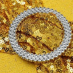 Pack of 50 Spandex Sequins Chair Sashes Gold Chair Bands with Buckles, Chairs