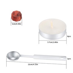 325 Piece Sealing Wax Set, Octagon Wax Seal With 4 Tea Candles, Wax Mel…
