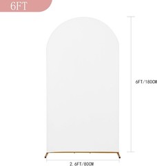 Lightweight White Spandex Arch Cover – 6FT Backdrop for Events & Ceremonies