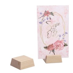 UNIQOOO Elegant Birch Wood Stand for Wedding Table Number Sign, Place Card Ho…