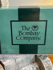 Vintage NIB Bombay Christmas Toy themed Cake Knife & Server w/pewter handles