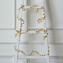 Metallic Gold 15 feet Rose Leaves Fairy Lights Battery Operated LED GARLAND