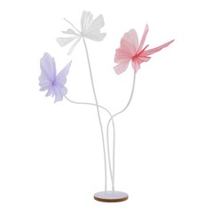 White& Pink& Purple Giant 3-head Artificial Butterfly Wedding Decoration