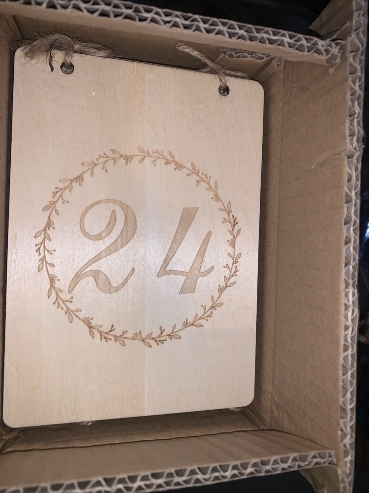 Rustic Country Wedding Wooden Tent Table Numbers 24 Count Event Reception Double