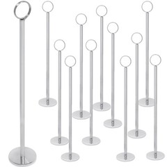Gray Bunny Table Number Holders, 12 Pack (12in Tall) 12 inch – Thick, Chrome