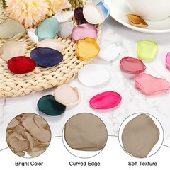200 Pcs Silk Rose Petals, Artificial Flower Scatter Fake Rose Petals Champagne
