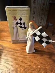 Weddingstar Bride At the Finish Line with the Checkered Flag Wedding Topper NWT