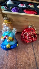 Old World Collection Christmas Bride Wedding Glass Ornaments Set of 12