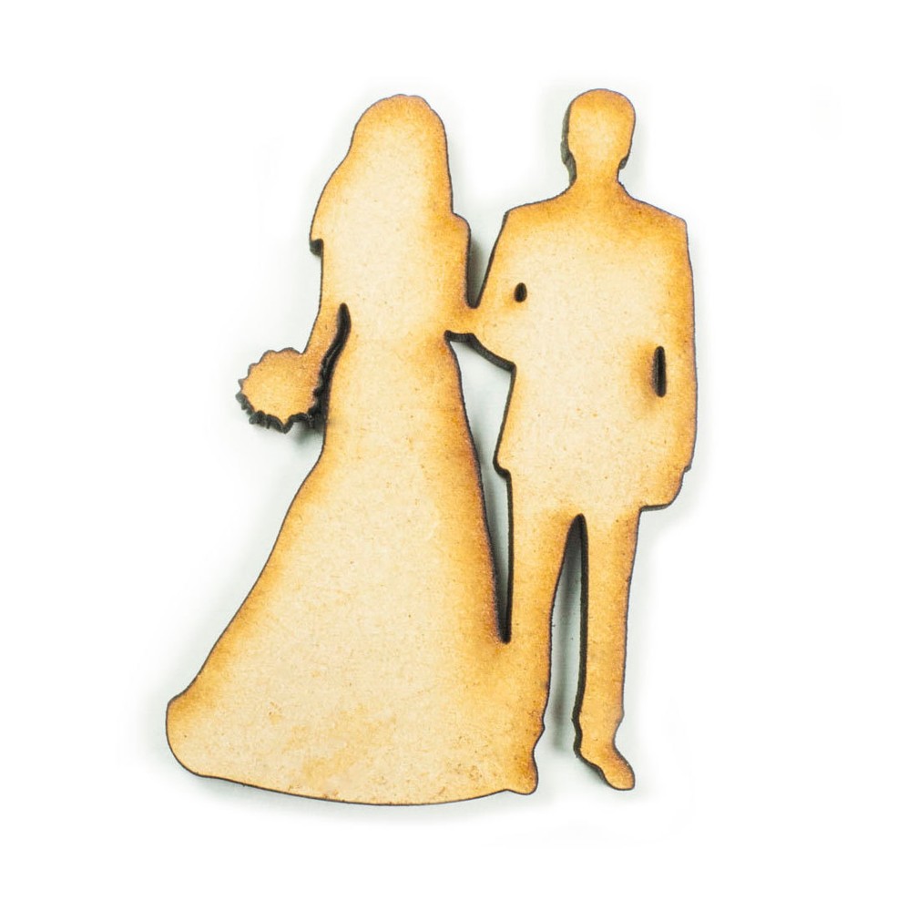 MDF Wood Wooden Shape Shapes Bride Groom Couple Cutout Craft Wedding Decor