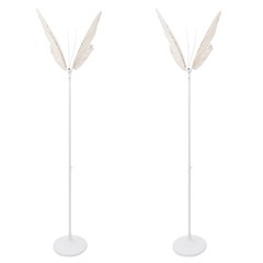 Set Of 2 Freestanding 110V Wedding Creative Butterfly Shape LED Floor Lamps Kit
