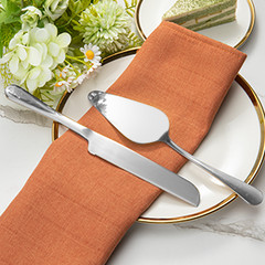 2-Piece Premium Cake Cutting Set, Exquisite Knife and Server with Serrated