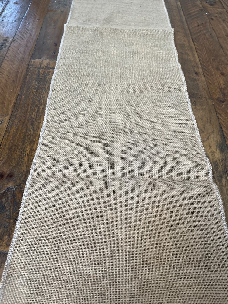 Burlap Table Runner 14″x90″ lot of 4 100% Heavy Natural Jute Made in USA