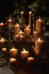 8 Inch Hand-Rolled Beeswax Taper Candles – Little 8 Single Pair, Ivory