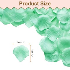 1000pcs Artificial Rose Petals Fake Silk Flower Petals for Wedding Mint Green