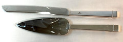 VERA WANG Wedgwood Love Knots Silver Plated Cake Knife & Trowel Wedding Server
